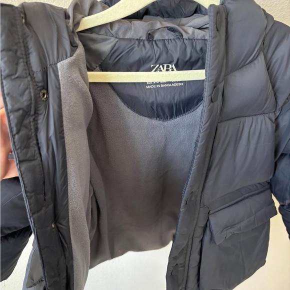 Zara Navy Blue Puffer Jacket - Picture 3 of 4